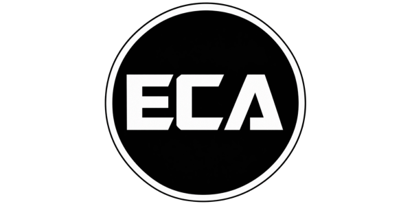 ECA tire logo - white and black